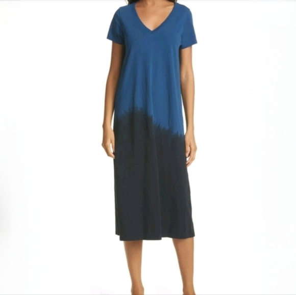 ATM Anthony Thomas Melillo Dip Dye Classic Jersey Midi Dress S - Picture 1 of 6